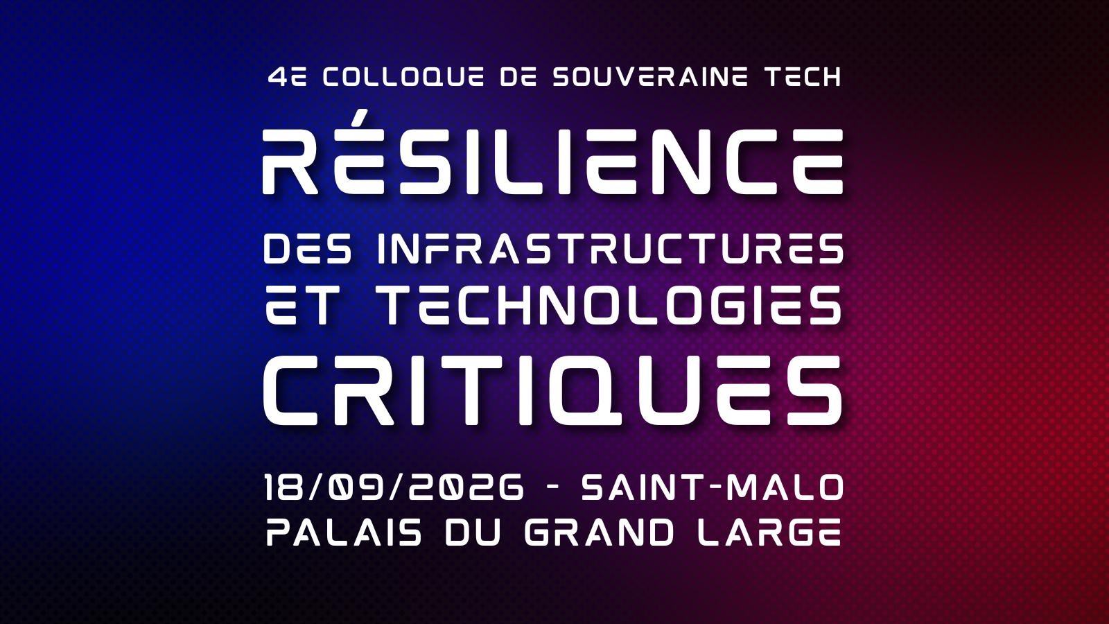 Résilience des Infrastructures et technologies critiques